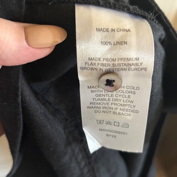 Quince, 100% Linen Sleeveless Swing Dress, Black, Size S - Picture 7 of 7